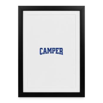 Camping-car - Affiche encadrée (27 × 37 cm) - noir - Devant