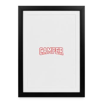 Campeur - Affiche encadrée (27 × 37 cm) - noir - Devant