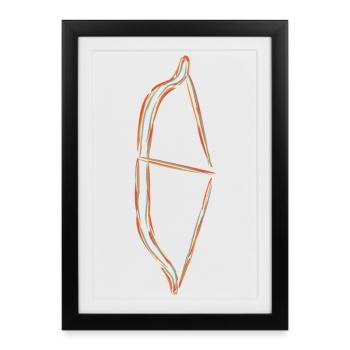 Arc et flèches - Affiche encadrée (27 × 37 cm) - noir - Devant