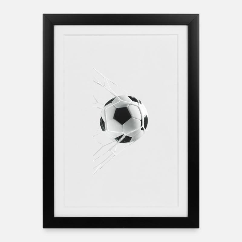 Soccer ball - Framed poster (27 × 37 cm) - black