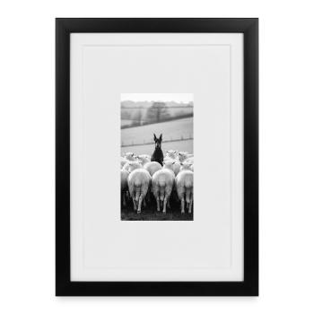 Stove guard at dawn - Framed poster (27 × 37 cm) - black - Front