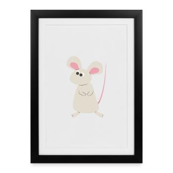 Clever mouse - Framed poster (27 × 37 cm) - black - Front
