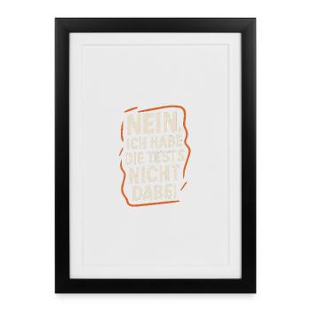 Chemise de l’enseignant – tests non inclus - Affiche encadrée (27 × 37 cm) - noir - Devant