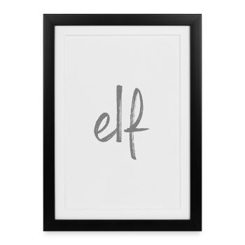 onze 11 numéro anniversaire équipe numéral cadeau - Affiche encadrée (27 × 37 cm) - noir - Devant