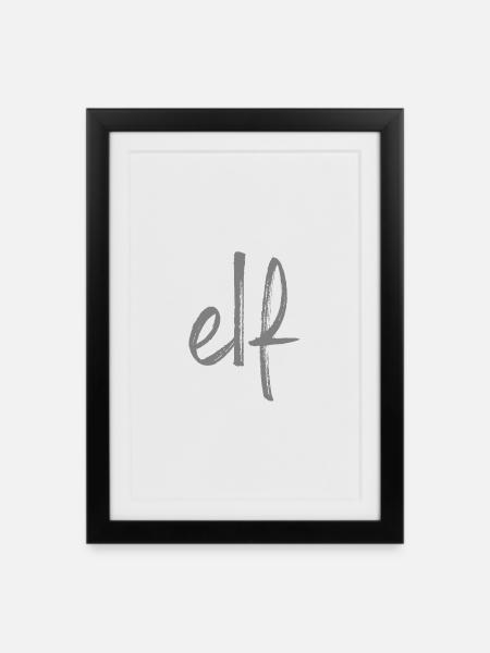 elf 11 Geburtstag Zahl Mannschaft Ziffer Geschenk - Gerahmtes Poster (27 × 37 cm) - Schwarz