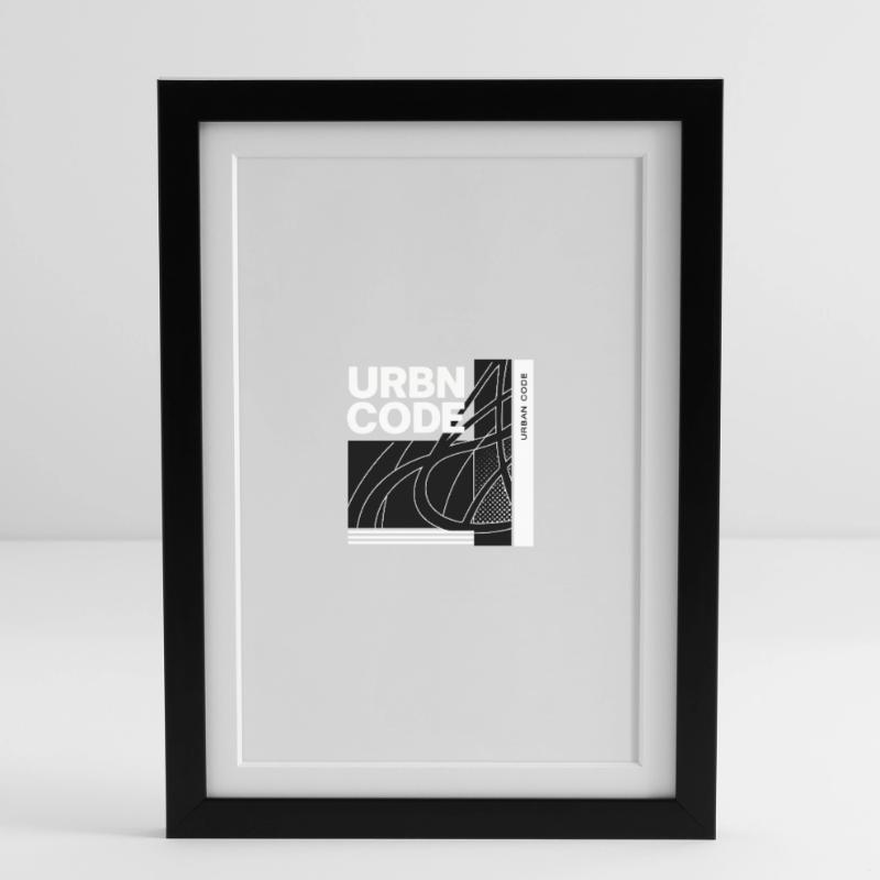 Conception de lignes de code urbain Affiche encadrée (27 × 37 cm)