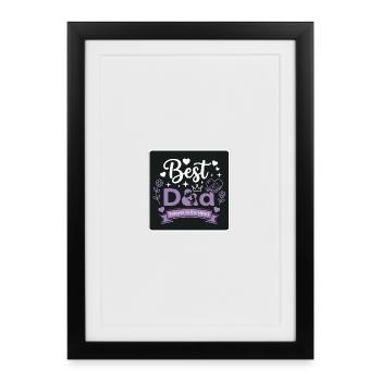 Best Dad Forever Heart Design - Framed poster (27 × 37 cm) - black - Front