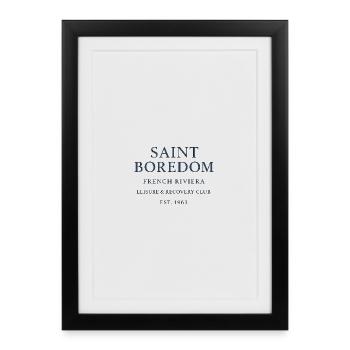 Saint Boredom Leisure & Recovery Club - Framed poster (27 × 37 cm) - black - Front