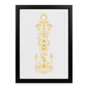 Sacred Egyptian Symbols - Framed poster (27 × 37 cm) - black - Front