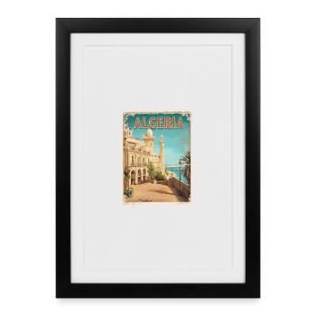 Algeria Coastal Historical View - Framed poster (27 × 37 cm) - black - Front