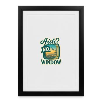 aisle-window - Framed poster (27 × 37 cm) - black - Front