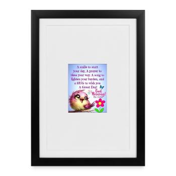 Morning Bird Joy - Framed poster (27 × 37 cm) - black - Front