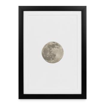 Lune - Affiche encadrée (27 × 37 cm) - noir - Devant