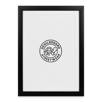 Schildegard Turtle Badge - Framed poster (27 × 37 cm) - black - Front