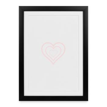 COEUR - Affiche encadrée (27 × 37 cm) - noir - Devant