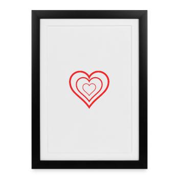MISTRESS. HEART. MASTER. THANK YOU. THANK YOU MISTRESS. - Framed poster (27 × 37 cm) - black - Front