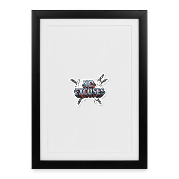 No Excuses Chains Graphic Tee - Framed poster (27 × 37 cm) - black - Front