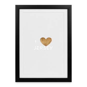 jersey - Framed poster (27 × 37 cm) - black - Front