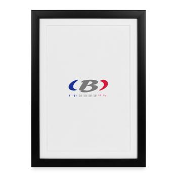 Design Graphique Abstrait Coloré - Affiche encadrée (27 × 37 cm) - noir - Devant
