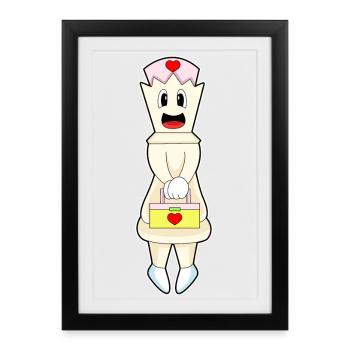 Chess Piece Queen Chess - Framed poster (27 × 37 cm) - black - Front