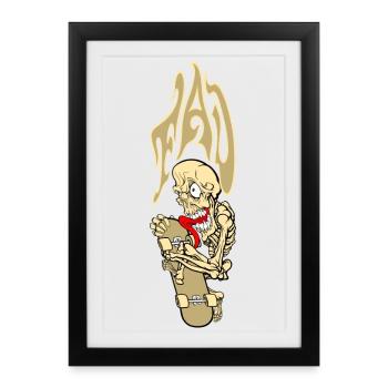 Célèbre après la mort - Affiche encadrée (27 × 37 cm) - noir - Devant