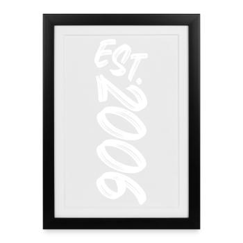 Est. 2006 - Established 2006 - Birthday Gift - Framed poster (27 × 37 cm) - black - Front