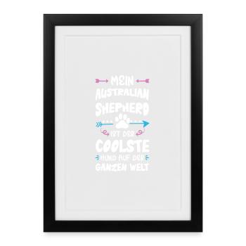 Australian Dog Dog Saying - Framed poster (27 × 37 cm) - black - Front