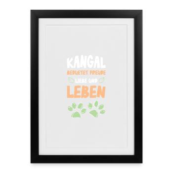 Chemise Kangal Joy Love Life - Affiche encadrée (27 × 37 cm) - noir - Devant