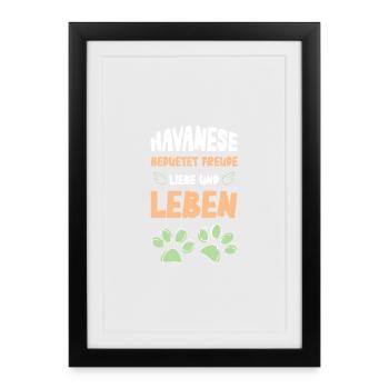 Amour havanais et vie joyeuse - Affiche encadrée (27 × 37 cm) - noir - Devant