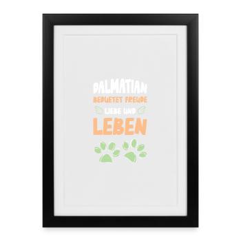 Joie Dalmate Vie d’amour - Affiche encadrée (27 × 37 cm) - noir - Devant
