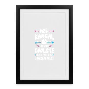 Dicton du chien Kangal - Affiche encadrée (27 × 37 cm) - noir - Devant