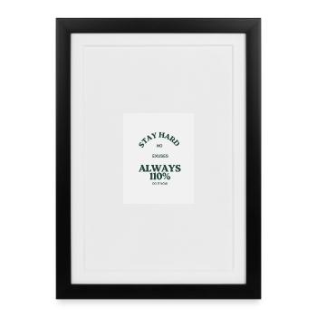 110 percent fitness motto - Framed poster (27 × 37 cm) - black - Front