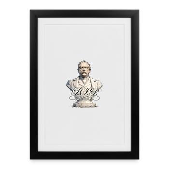 Gottfried Schenker R.I.P. - Affiche encadrée (27 × 37 cm) - noir - Devant