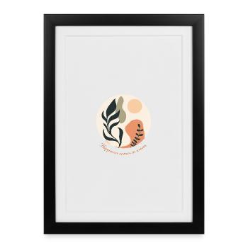 Le bonheur vient par vagues - Affiche encadrée (27 × 37 cm) - noir - Devant