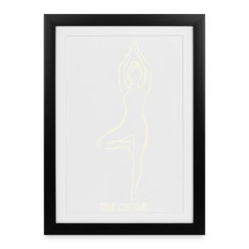SOUL CONTOUR - Vrikshasana - Framed poster (27 × 37 cm) - black - Front