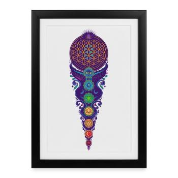 Spirituality Meditation Sacred Geometry - Framed poster (27 × 37 cm) - black - Front