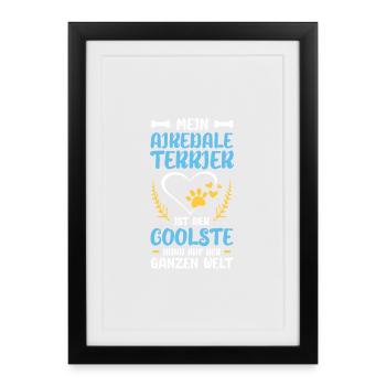 Mon chien le plus cool du terrier - Affiche encadrée (27 × 37 cm) - noir - Devant