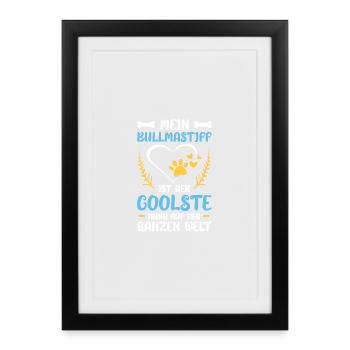 Mon Bullmastiff est le meilleur chien du monde - Affiche encadrée (27 × 37 cm) - noir - Devant
