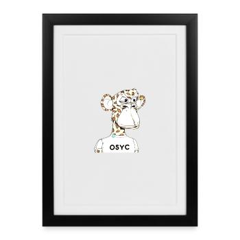Leo Ape - Affiche encadrée (27 × 37 cm) - noir - Devant