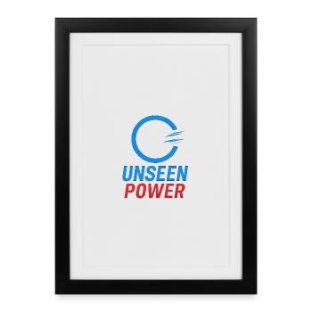 Puissance énergisante Design abstrait - Affiche encadrée (27 × 37 cm) - noir - Devant