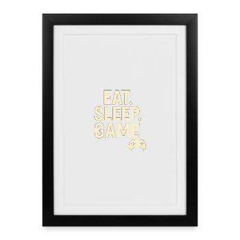 Eat Sleep Game Controller - Framed poster (27 × 37 cm) - black - Front
