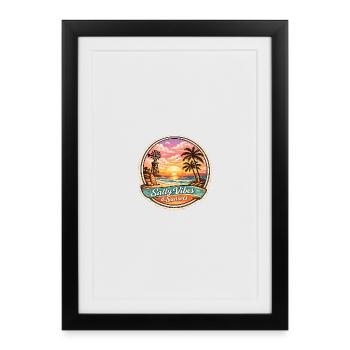 Salty Vibes Sunsets Beach - Framed poster (27 × 37 cm) - black - Front