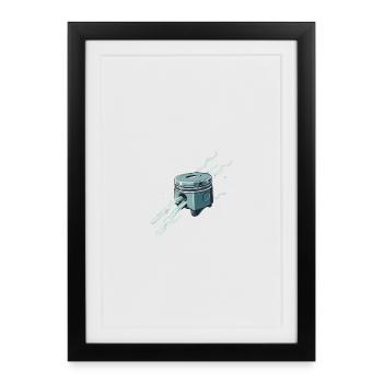 Piston Flame - Framed poster (27 × 37 cm) - black - Front
