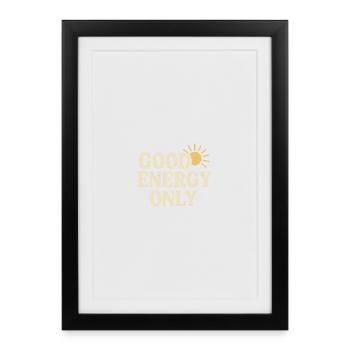 Énergie solaire positive - Affiche encadrée (27 × 37 cm) - noir - Devant