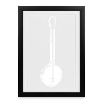 Banjo Country Music - Framed poster (27 × 37 cm) - black - Front