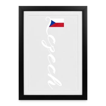 Tchéquie - Affiche encadrée (27 × 37 cm) - noir - Devant