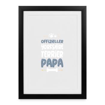 Diction du Yorkshire Terrier - Affiche encadrée (27 × 37 cm) - noir - Devant