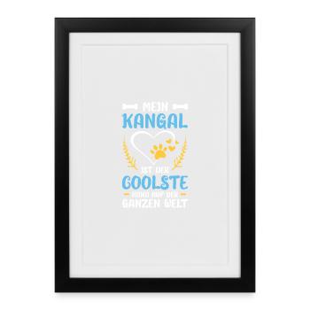Mon Kangal : Cœur du Monde du Chien le Plus Cool - Affiche encadrée (27 × 37 cm) - noir - Devant