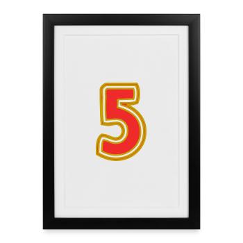 5. 5 YEARS. 5th ANNIVERSARY. 5 YEAR ANNIVERSARY - Framed poster (27 × 37 cm) - black - Front