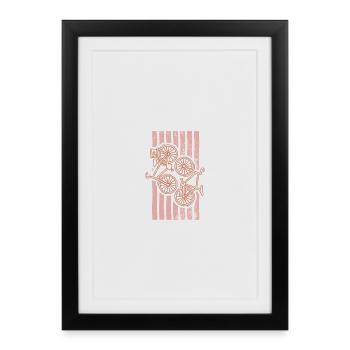 visual-cycling-summer-trendy-pink-pale-minimali - Framed poster (27 × 37 cm) - black - Front